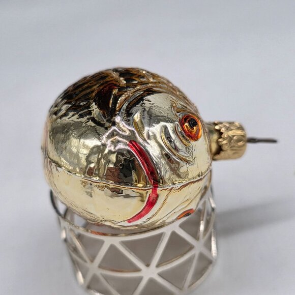 Inge Glas Fish German Glass Christmas Ornament Orange 2.5" - Picture 2 of 6